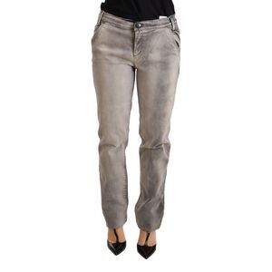 Ermanno Scervino Grey Denim Straight Leg Pants Women Gray Jeans & Pants